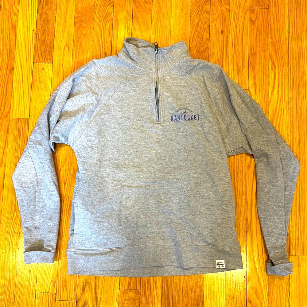 Nantucket 1/4 Zip Grey medium sweater